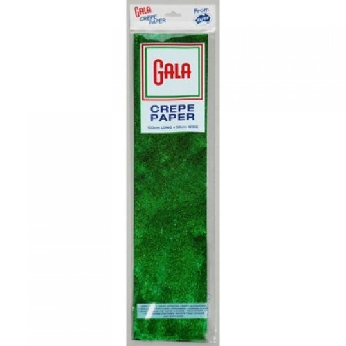 Alpen Gala 100 x 50cm Crepe Paper 6 Pack - Metallic Green