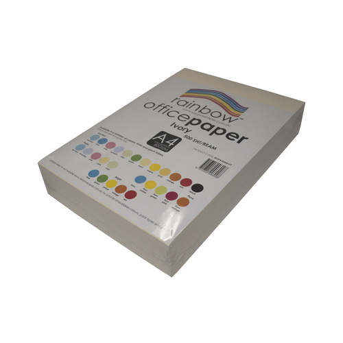Rainbow A4 Copy Paper 80gsm 500 Sheets - Pastel Ivory