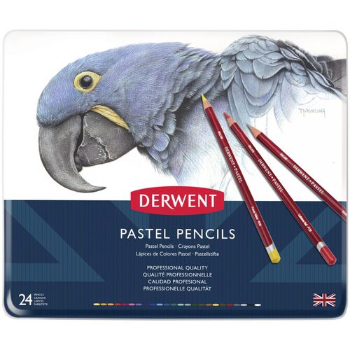 Derwent Pastel Coloured Pencils Tin 24 Pack