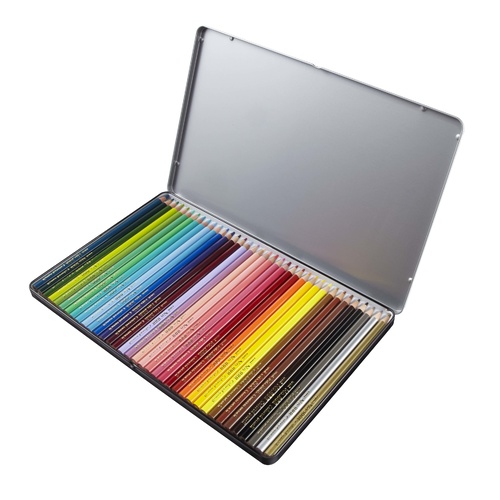Uni Designer Coloured Pencils In Tin - 36 Pack