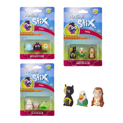 Artline Stix Monster Characters Bulk Animals Plus Monsters - 3 Pack