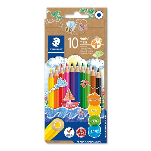 Staedtler Pencil Coloured Maxi Learners - 10 Pack 