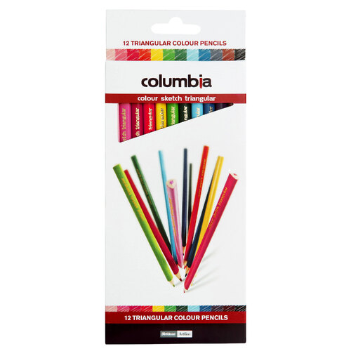 Columbia Colour Sketch Coloured Pencils Triangular - 12 Pack