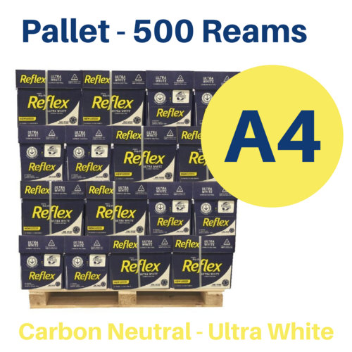 Reflex A4 Copy Paper 80gsm 500 Reams (Pallet) Carbon Neutral - Ultra White