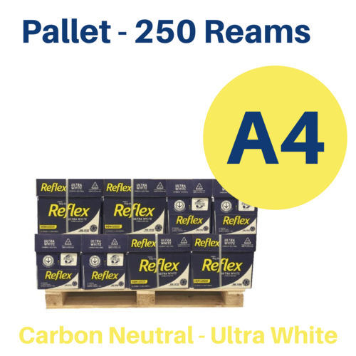 Reflex A4 Copy Paper 80gsm 250 Reams (1/2 Pallet) Carbon Neutral - Ultra White