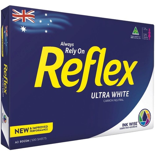Reflex A3 Copy Paper 80gsm 500 Sheets Carbon Neutral - Ultra White