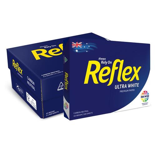 Reflex A3 Copy Paper 80gsm 500 Sheets Carton (3 Reams) Carbon Neutral - Ultra White