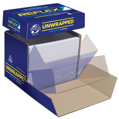 Reflex A4 Copy Paper 80gsm 2500 Sheets Cleverbox - Ultra White