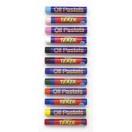 Texta Oil Pastels Artists Crayons Regular - 12 Pack