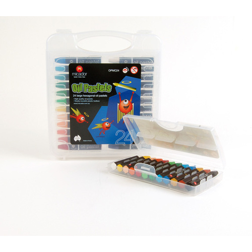 Micador Crayons Oil Pastels Hexagonal - 24 Pack in Case