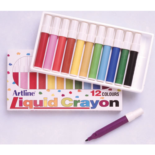 Artline Colour Liquid Crayon - 12 Pack