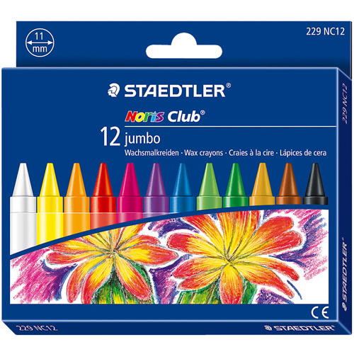 Staedtler Crayons Noris Club Wax Jumbo - 12 Pack