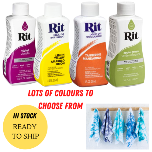 RIT All Purpose Liquid Fabric Dye 236ml 8oz - Choose Your Colour