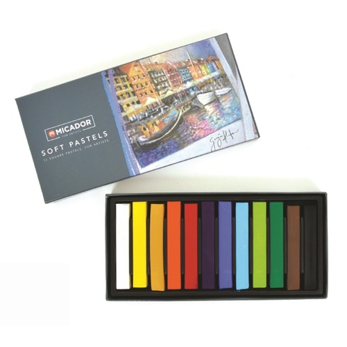Micador Crayons Soft Pastels SPMP12 -12 Pack