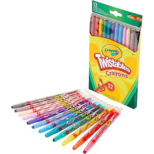 Crayola Crayons Twistable Assorted Colours - 12 Pack