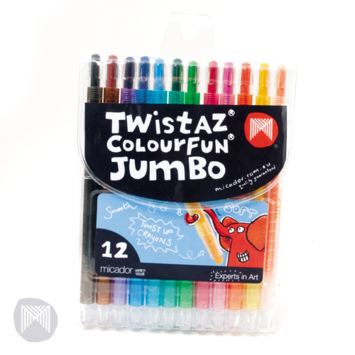 Micador Crayons Twistaz Colourfun Jumbo - 12 Pack