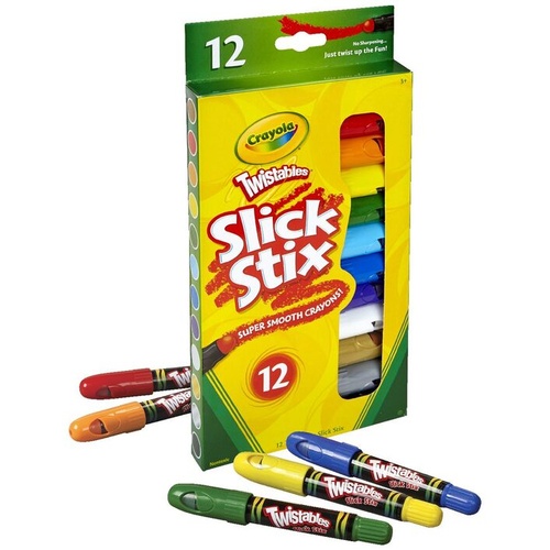 Crayola Twistable Coloured Slick Stix Crayons - 12 Pack
