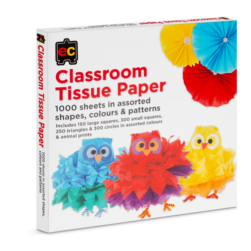 EC Classroom Tissue Paper Assorted Shapes - 1000 Pack