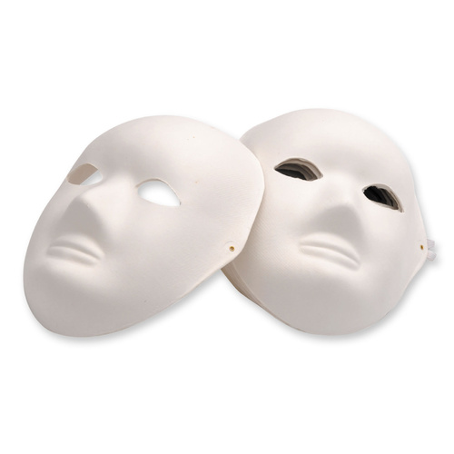 Papier Mache Masks Paintable Full Face Mask Paper Masks Paper - Set Of 24