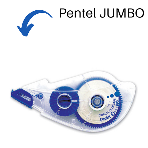 Pentel Correction Tape Jumbo 12m x 5mm ZT15-W