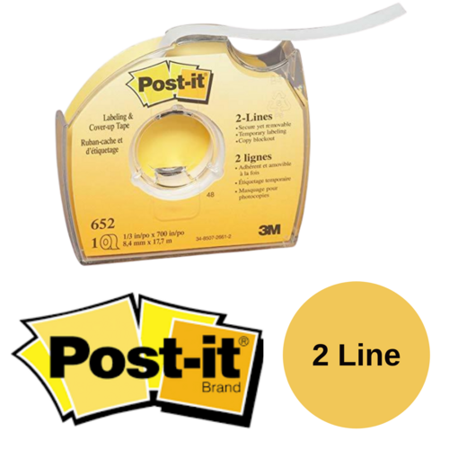 Post It Correction Tape and Cover Up Tape 3M 652 - 2 Line