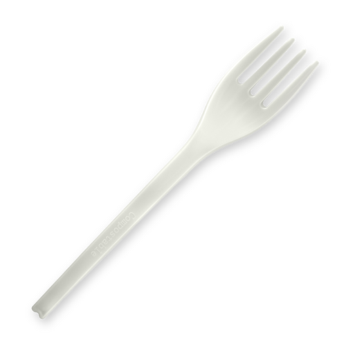 BioPak 15cm 100% Bioplastic Fork Cutlery - 1000 Pack
