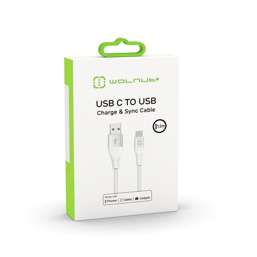 USB C to USB Charge & Sync Cable 1.2M - White