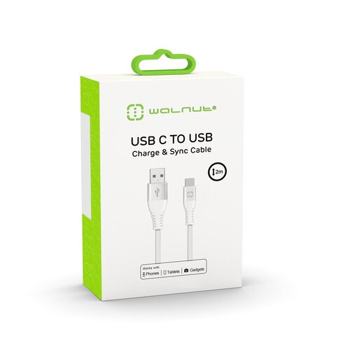 USB C To USB Charge & Sync Cable 2M - White