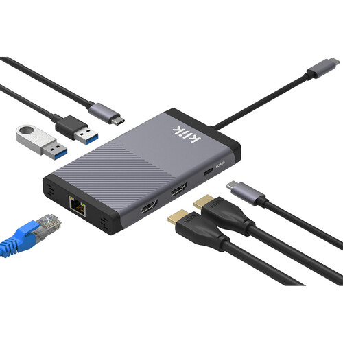 Klik Universal USB-C Display Link Dual HDMI Multi-Port Adapter