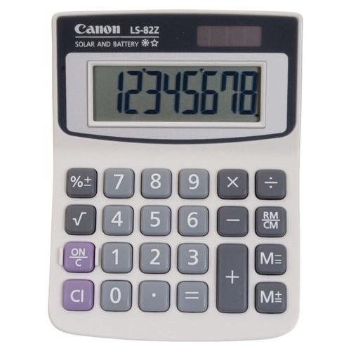 Canon Calculator 8 Digit Desktop Dual Powered - LS82Z