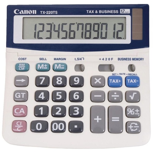 Canon 12 Digit Desktop Calculator TX220TS