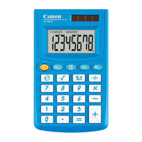 Canon Calculator 8 Digit Handheld Portable LS270VIIB - Blue