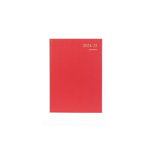 Collins 2024/2025 A4 Financial Year Essential Diary Appointment Day To Page ESSA41M.15 - Red