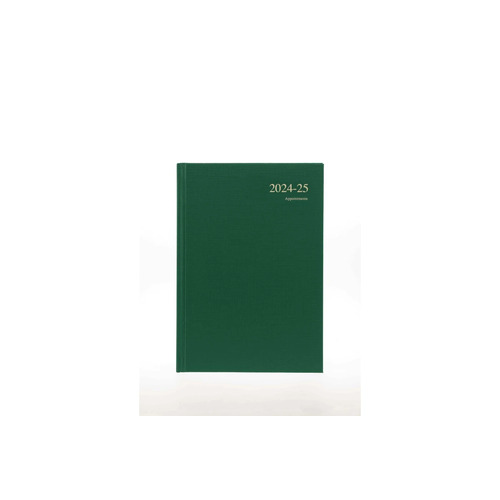 Collins 2024/2025 A4 Financial Year Essential Diary Appointment Day To Page ESSA41M.52 - Green