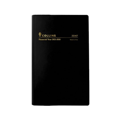 Collins 2025/2026 Diary Financial B7R Week To View 35M7 P99 - Black