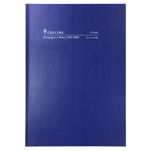 2025/2026 Collins A4 Kingsgrove Diary Day To Page 141.P59 - Blue