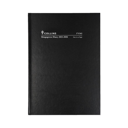 2025/2026 Collins A4 Kingsgrove Diary Day To Page 141.P99 - Black
