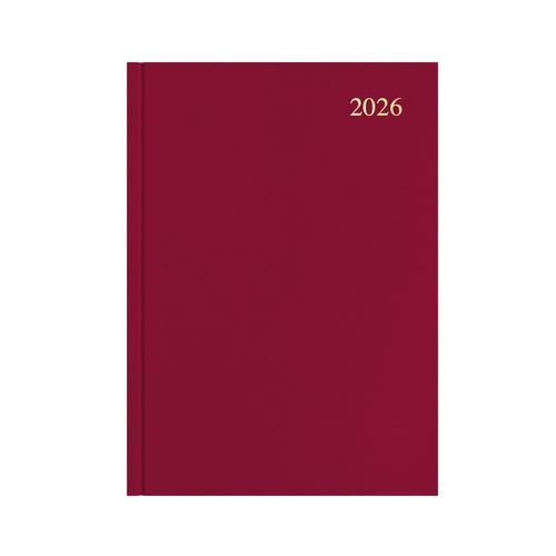 2026 Collins Essential A4 Diary Diaries Day To Page ESSA41.78 - Maroon