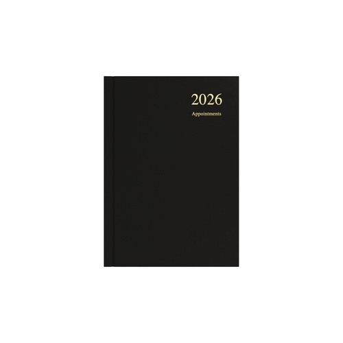 2026 Collins Essential A5 Appointment Diary Diaries Day To Page ESSA51A.99 - Black