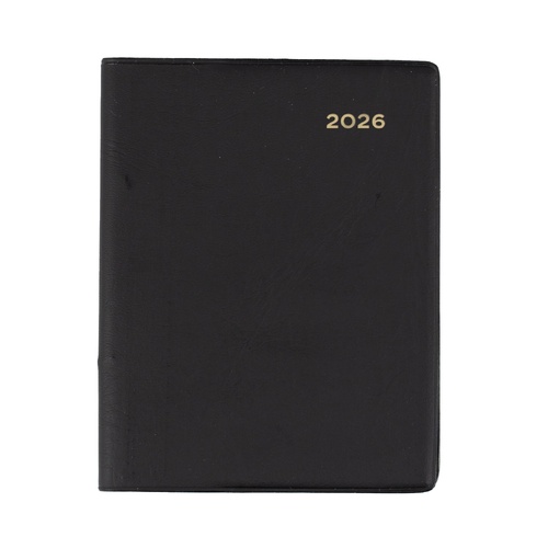 2026 Collins A7 Belmont Diary Pocket Week To View 337P.V99 Diaries With Pencil - Black