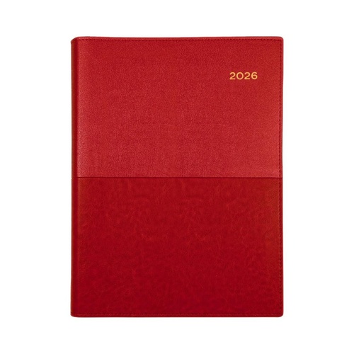 2026 Collins A4 Vanessa Diary Day To Page 145.V15 - Red