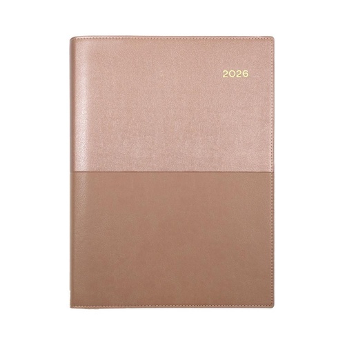 2026 Collins A4 Vanessa Diary Day To Page 145.V49 - Rose Gold