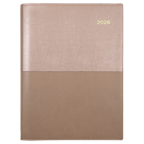 2026 Collins A5 Vanessa Diary Day To Page 185.V49 - Rose Gold
