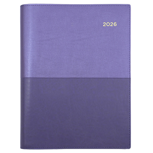 2026 Collins A5 Vanessa Diary Day To Page 185.V55 - Purple