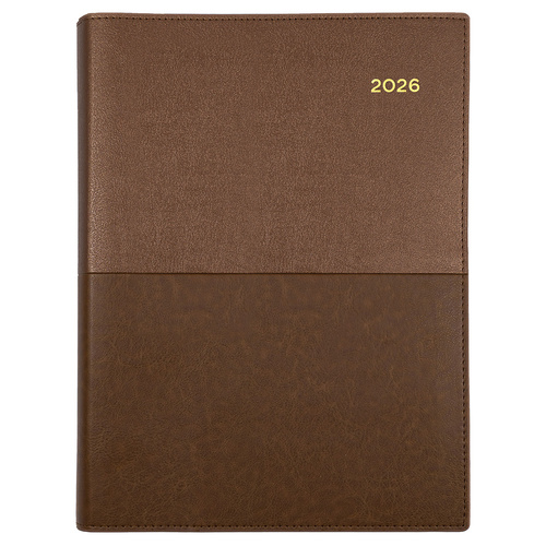 2026 Collins A5 Vanessa Diary Day To Page 185.V90 - Tan