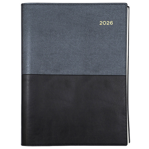 2026 Collins A4 Vanessa Diary 2 Days To Page 245.V99 - Black