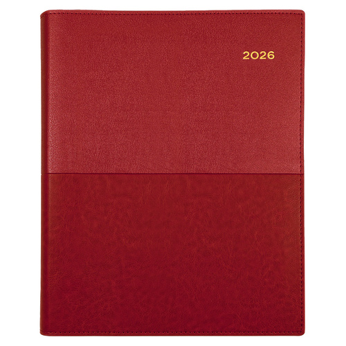 2026 Collins Quarto Vanessa Diary Vertical Week To View 325.V15 - Red