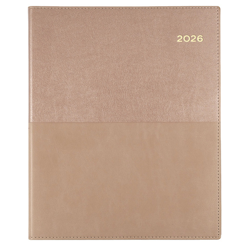 2026 Collins Quarto Vanessa Diary Vertical Week To View 325.V49 - Rose Gold