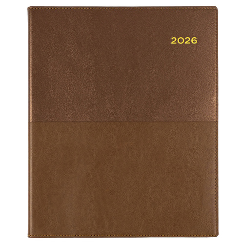 2026 Collins Quarto Vanessa Diary Vertical Week To View 325.V90 - Tan