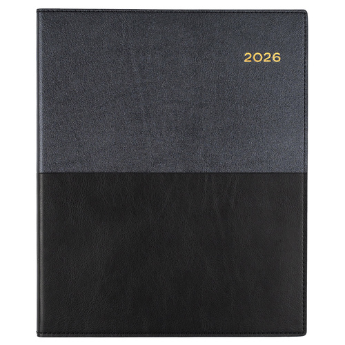 2026 Collins Quarto Vanessa Diary Vertical Week To View 325.V99 - Black